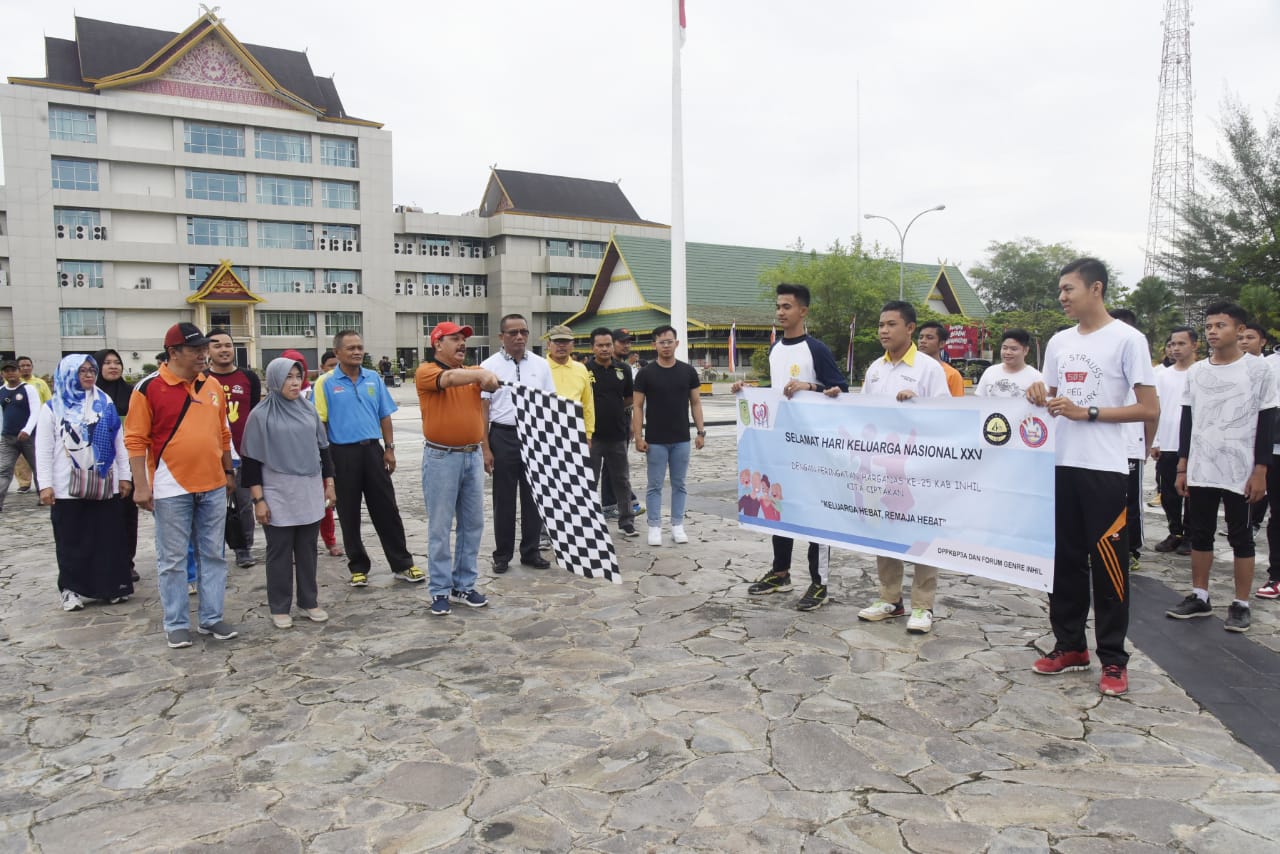 Said Syarifuddin Lepas Gerak Jalan Santai GenRe Inhil