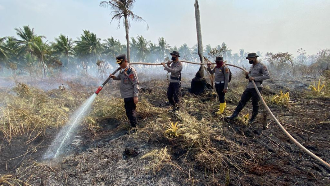 Lahan di Kecamatan Gaung Terbakar, Kapolres: Penjara 10 Tahun dan Denda 10 Miliar