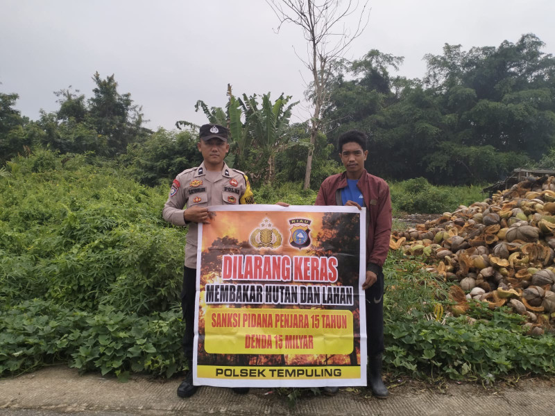 Cegah Karhutla, ini yang Dilakukan Polsek Tempuling