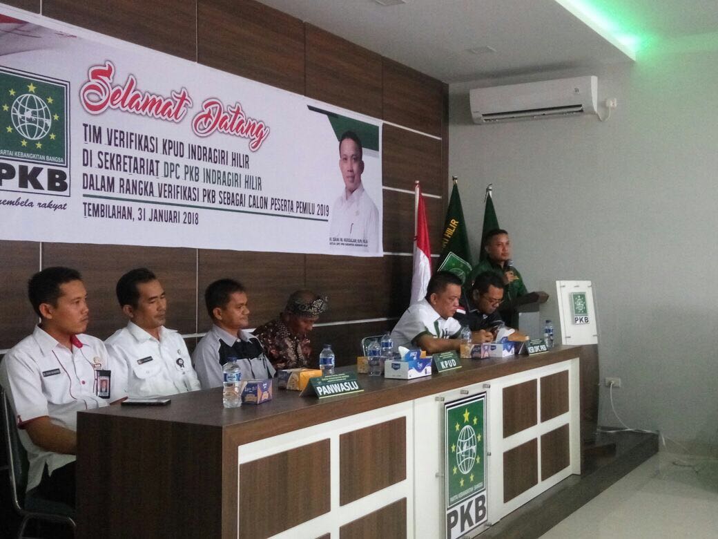 Tim Verifikasi KPUD Riau Dan Panwaslu Sambangi Kantor PKB Inhil