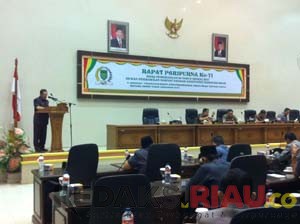 Rapat Paripurna ke-11  DPRD Inhil Masa Persidangan III Tahun Sidang 2017