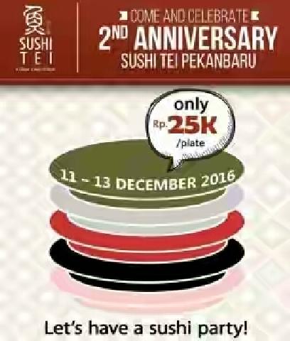 Anniversary 2 Tahun, Pelanggan Sushi Tei Bisa Nikmati Promo Fantastik Ini