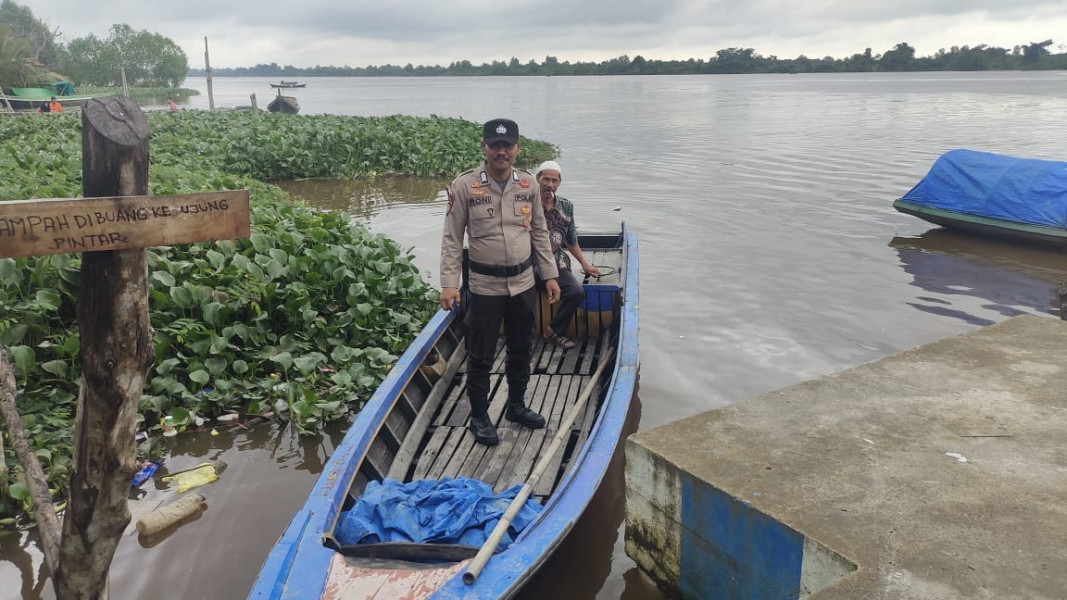 Polsek Tempuling Sosialisasi Pemilu Damai di Parit H Gusti Kelurahan Tanjung Pidada