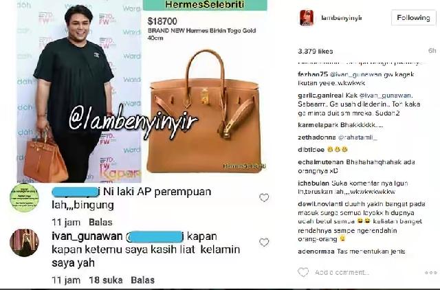 Ivan Gunawan Ajak Netizen Ketemuan Untuk Perlihatkan Jenis Kelamin?
