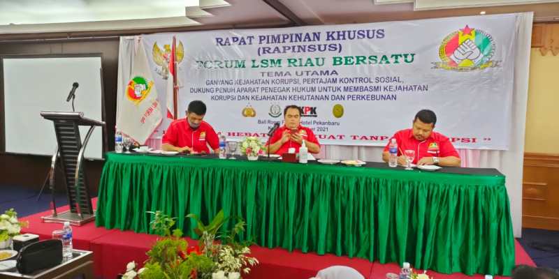 Forum LSM Riau Bersatu Gelar Rapimsus Bahas Soal Kehutanan