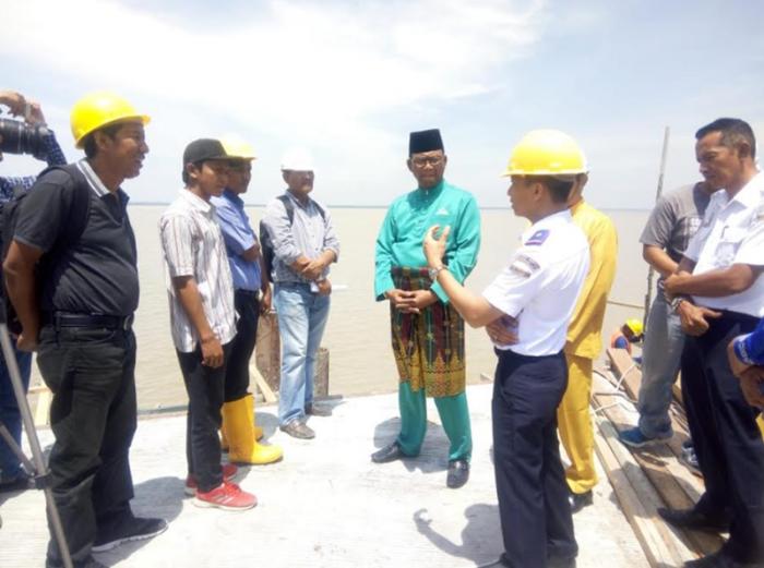 Pembangunan Pelabuhan Internasioal Rohil, Bupati Optimis Difungsikan Tahun 2019