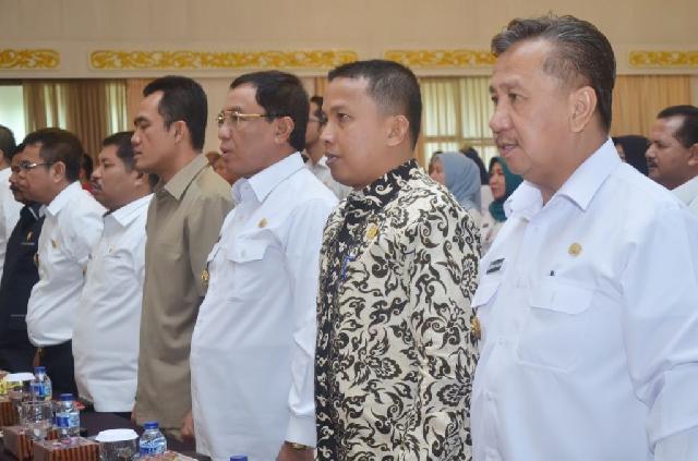 Bupati, Wabup Dan Ketua DPRD Inhil Ikut Rakor KPK RI