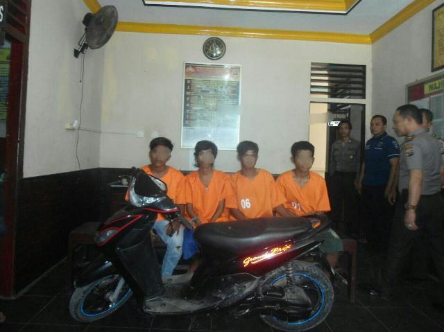 Akhirnya, 4 Orang Pelaku Curanmor di Inhil Kemarin Dibekuk