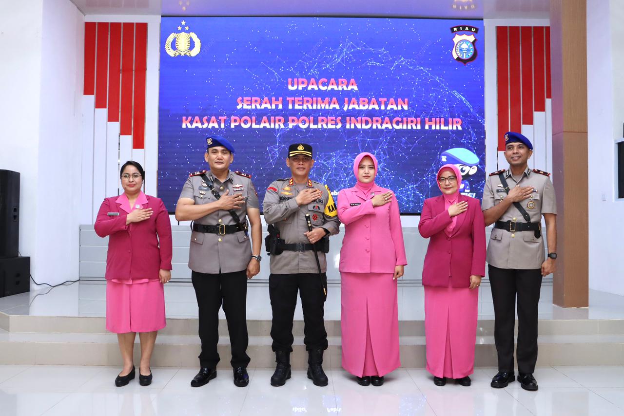Polres Inhil Gelar Upacara Serah Terima Kasat Polairud