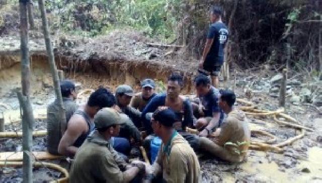 9 Pelaku PETI Diamankan Polisi Kuansing