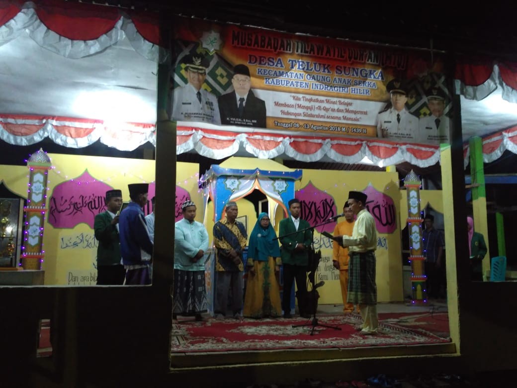 HUT RI ke 73 Desa Teluk Sungka Gelar Lomba Seni Membaca Al Qur'an