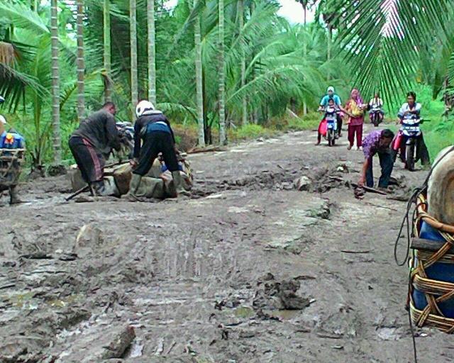 Jalan Hancur, Masyarakat Pinta Bupati Lewati Jalan Itu 