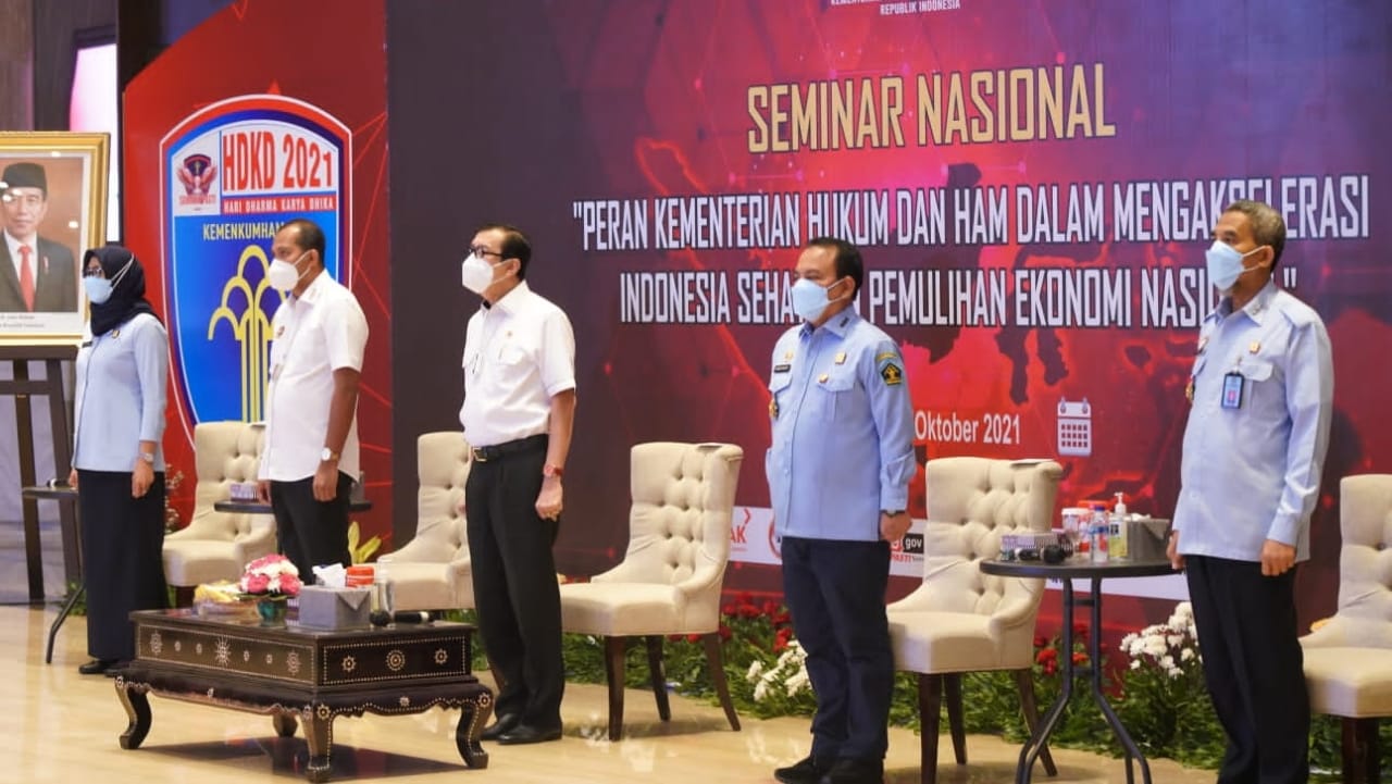 Peringati Hari Dharma Karya Dhika 2021, Kemenkumham Gelar Seminar Nasional