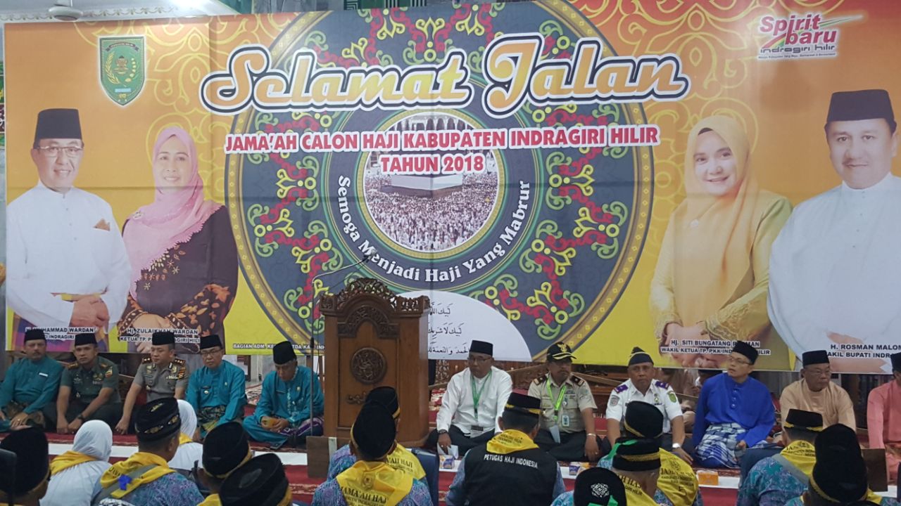 Bupati Inhil Lepas Keberangkatan 445 JCH Kloter 3 Embarkasi Batam