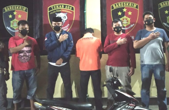 Polsek Pulau Panggung Tangkap Pria 32 Tahun Pembawa Kabur Motor Pengojek