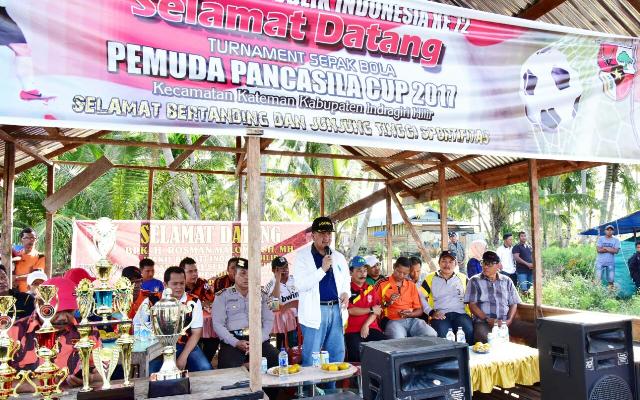 Wabup Inhil Tutup Turnamen Sepak Bola Pemuda Pancasila Cup