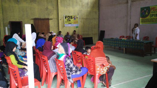 Puskesmas Pengalihan Keritang Sosialisasikan PIN Polio dan POSBINDU PTM