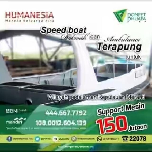 Dompet Dhuafa Gotong Royong Buat Speedboat di Meranti