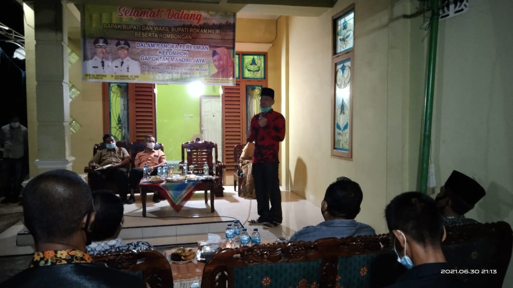 Resmikan Gapoktan, Afrizal Sintong Dukung Petani Padi Jadi Bagian Food Estate