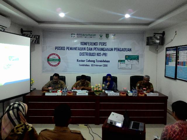 Ini Pembahasan Kantor BPJS Kesehatan Cabang Tembilahan Saat Gelar Konferensi Pers.