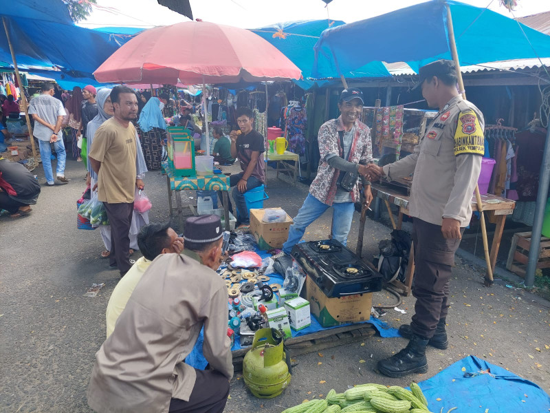 Jajaran Polsek Tempuling Terus Lakukan Sosialiasi Pemilu Damai 2024
