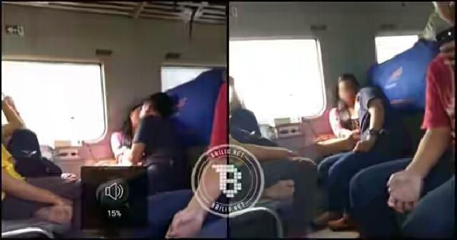 Aksi Mesum Pasangan Remaja Ini di Kereta 