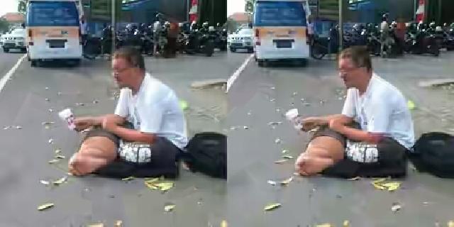 Terungkap, Bule Jerman Yang Ngemis di Bali Adalah Penipu di Asia