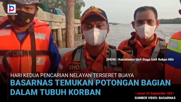 Video: Pernyataan Tim SAR Soal Temuan Potongan Bagian Dalam Tubuh Nelayan Terseret Buaya di Rohil