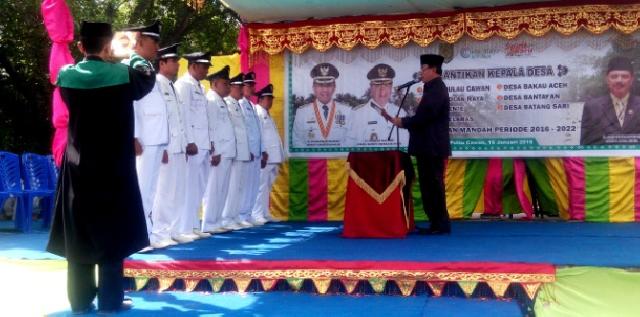 Tujuh  Kepala Desa Resmi Dilantik Bupati Inhil