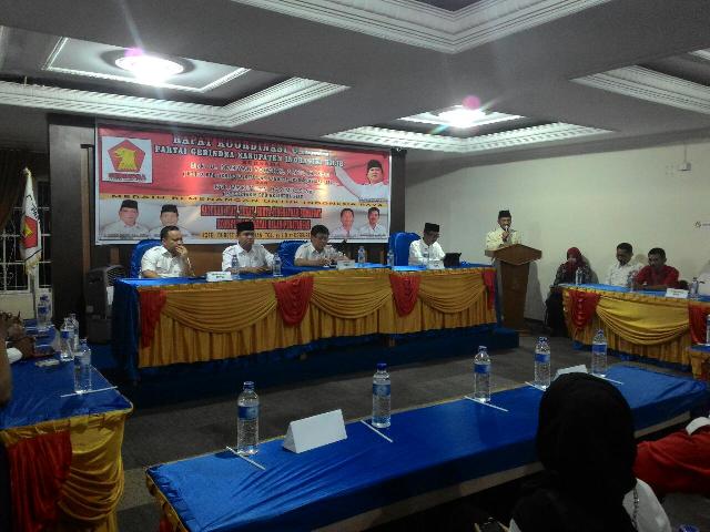 Ketua DPD Gerindra Gelar Rakor Bersama Pengurus DPC dan PAC se-Inhil