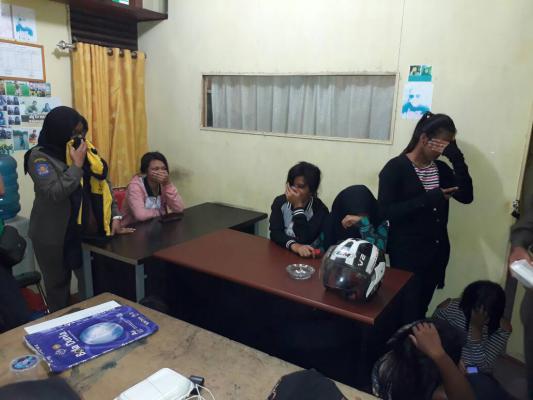 Guna mencegah terjadinya tindak kriminalitas, Satuan Polisi Pamong Praja Inhil gelar Razia Yustisi G