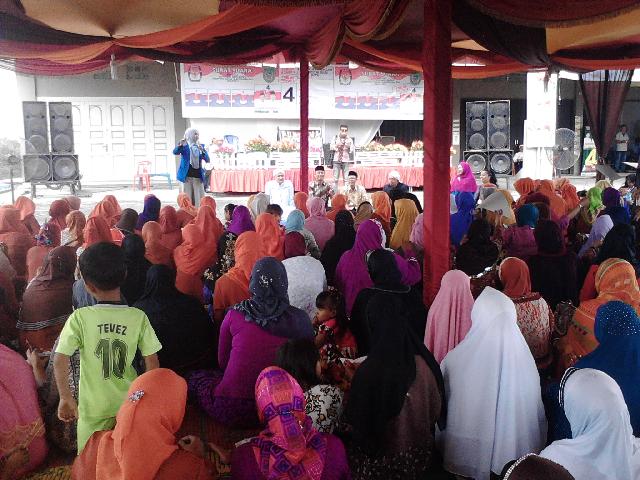 Ratusan Ibu Perwiritan Tiga Kecamatan Dukung dan Doakan Pasangan Mantap