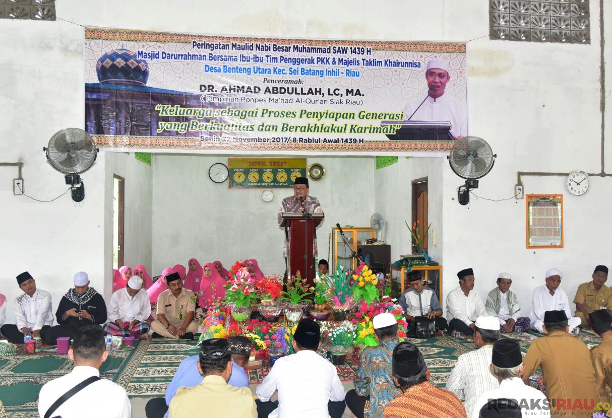 Penyampaian Wabup Inhil Saat Hadiri Maulid Nabi Muhammad SAW