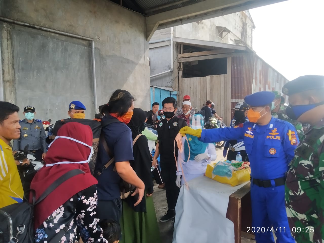 Cegah Corona, Polairud Rokan Hilir Lakukan Hal Ini