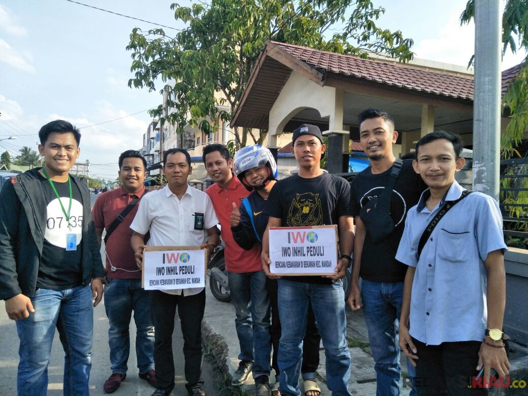 Perduli Sosial, Ikatan Wartawan Online (IWO) Inhil Galang Dana Untuk Korban Kebakaran