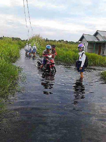 Desa di Inhil Ini Jadi 'Langganan' Banjir