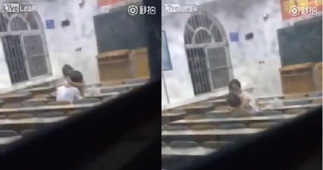 Bukannya belajar, sejoli ini malah berbuat mesum di dalam kelas