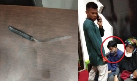 Viral Pisau yang Pakai untuk Tusuk Imam Mesjid Al-Falah Pekanbaru Bengkok
