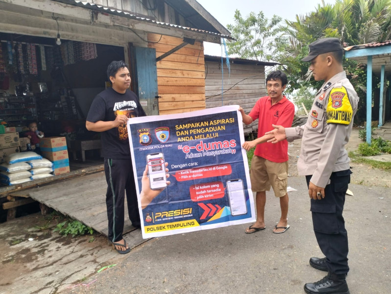 Sosialisasi Aplikasi E-DUMAS, ini Harapan Kapolsek Tempuling